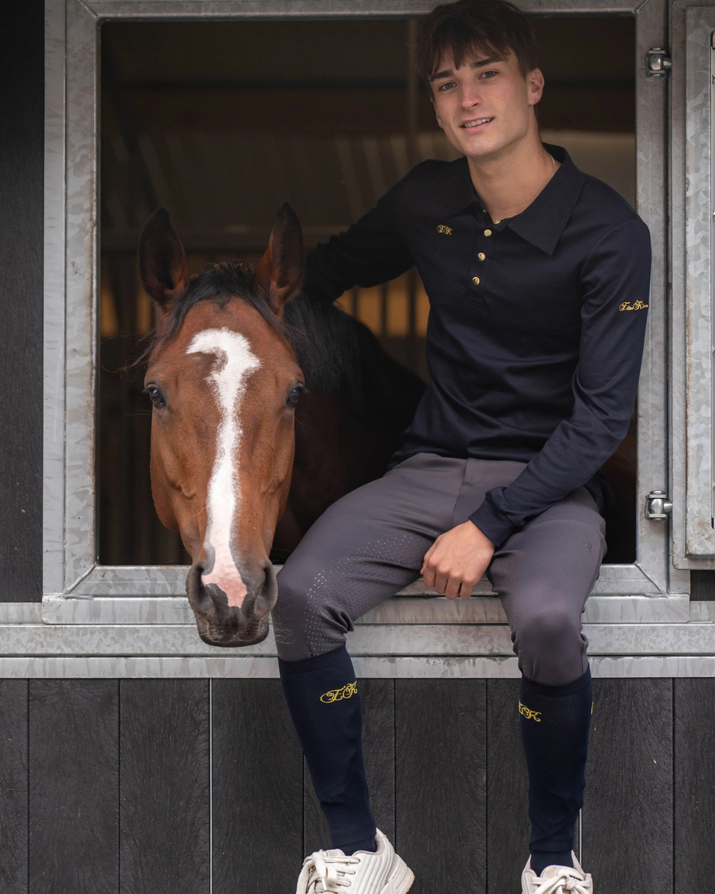 Long sleeve polo men - Classic Couture